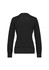 A black merino cardigan with a textured design, featuring long sleeves and a ribbed hem.