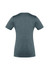 A teal women's short sleeve tee featuring a fitted design and a logo on the back.