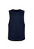 A navy sleeveless tee in a classic design with a rounded hem and branding. Suitable for casual wear.