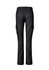 Black women's rugged cargo pants featuring multiple side pockets and a fitted design. Back view displayed.