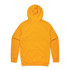 A yellow hoodie with a hood and long sleeves, featuring a plain design on the back.