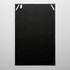 A black tea towel featuring white accents and a small tag. Suitable for home and kitchen use.