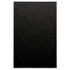 A black tea towel with a plain design, featuring a logo in one corner.