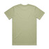 A khaki green t-shirt with a classic cut and short sleeves, featuring a logo on the back.