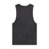 A stone wash black tank top with a sleeveless design. The back features a simple and clean look.