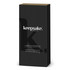 A black box containing a candle accessory set, featuring a minimalistic design and a logo.