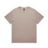 A heavy faded tee in a soft beige colour, featuring a plain design and a label at the neck.