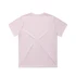 A light pink T-shirt with short sleeves and a plain back, featuring a logo.
