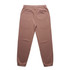 Track pants in a soft brown shade with an elastic waistband and a back pocket. Features a logo on the waistband.