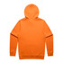 An orange work hoodie with a hood and long sleeves, featuring a simple design and no visible branding.
