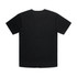 A black heavy baseball jersey with a simple design and short sleeves, featuring a logo on the front.