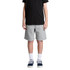 Youth Relax Track Shorts in heather grey, featuring a casual style and an elastic waistband. Includes a logo detail.
