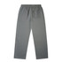 Cuffless track pants in grey, featuring an elastic waistband and a single back pocket.