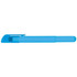 A blue wax highlighter with a cap and a textured grip.