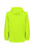 A bright yellow unisex packable rain jacket with a hood, featuring elastic cuffs and a clean design.