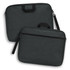 A dark green satchel featuring top handles and a removable shoulder strap, with zippered compartments and a logo.