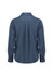 A women's long sleeve shirt in a navy blue colour, featuring a back pleat and buttoned cuffs. It has a logo present.