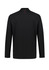 A black unisex mid-layer top with long sleeves and a simple design, featuring a logo on the back.
