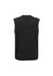A black men's woolmix knit vest with a sleeveless design and ribbed detailing at the hem.