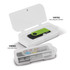 A black and green Helix 16GB flash drive in a clear case, alongside a white magnetic gift box.