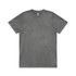 A stone wash heavy tee in a grey colour, featuring short sleeves and a circular neckline. It has a logo.