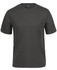 A green T-shirt with a round neck and short sleeves, featuring a small logo on the label.