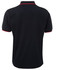 A navy polo shirt with a red trim and a logo on the front. The shirt features a classic collar and short sleeves.