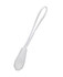 A white zip puller with a looped cord, designed as a clothing accessory.