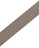 A taupe cross back apron strap with a textured finish, featuring a logo on one side.
