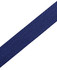 Navy blue cross back apron strap with a textured finish, featuring a branding logo.