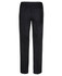 Black elasticated chef pants featuring a single back pocket and a logo.