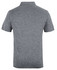 A black marle polo shirt with a short sleeve and a collar, featuring a logo on the shirt.