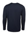 A dark navy long-sleeve t-shirt with a plain back and a logo on the neck area.