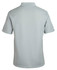 A light grey polo shirt featuring a waffle texture and a collar, with a logo on the back.