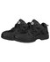 A pair of black JB's Safety Sport Shoes with mesh detailing and a logo on the side.