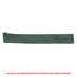 A green cotton hatband with a plain design, featuring a logo, suitable for straw hats.
