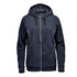 A navy women's fleece hoody with a front zip, hood, and kangaroo pocket. Features a logo on the front.