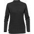 A women's Belfast sweater in dark grey, featuring long sleeves and a high neckline. It has a small logo.