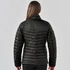 A black women's Montserrat thermal jacket featuring a quilted design and a collar, viewed from the back.