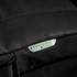 A close-up of a black Swissdigital Arosa Shoulder Bag featuring textured fabric and a logo on the front.