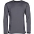 A long-sleeve men's t-shirt in grey featuring a logo, designed for comfort and active use.