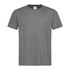 Men's heavyweight crew neck t-shirt in a muted olive green colour. Features a logo at the neckline.