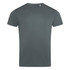 A men's active sports T-shirt in a solid, muted green colour. The shirt features short sleeves and a fit design.
