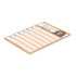 A5 note pad featuring 25 leaves with a coffee house design, including sections for daily tasks or notes.