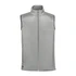 A grey men's thermal vest with a high collar and front zipper. It features a branding logo on the design.
