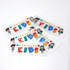 Sticker sheets featuring colourful designs and characters, showcasing vibrant lettering and playful shapes.