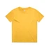 A yellow kids' t-shirt displayed flat. The shirt features a tag inside and has a simple design with no graphics.