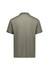 A men's short sleeve polo shirt in a muted olive green colour, featuring a collar and logo detail.