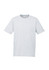 A light grey short sleeve men's tee with a simple design and a tag visible at the neckline.
