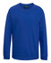 A long-sleeve T-shirt in a vibrant blue colour, featuring a simple design and a branded label.